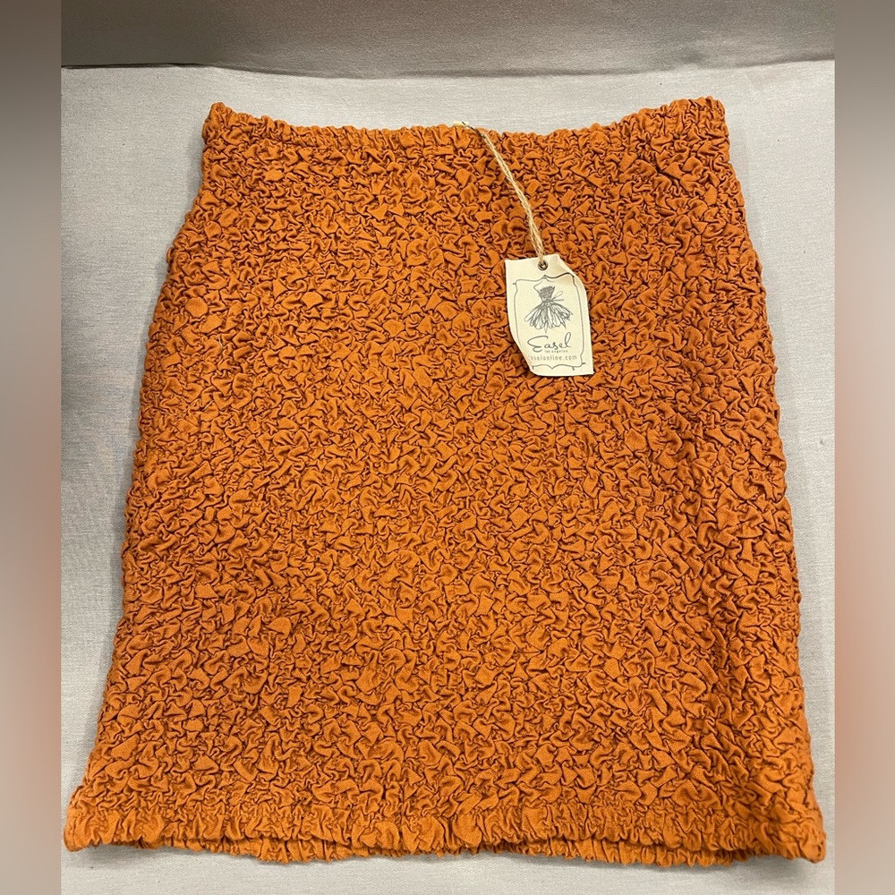 Easel bodycon skirt size large orange